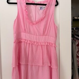Amanda Uprichard Pink Layered Dress Large
